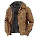Men's Suit Jackets, Mens Winter,Hooded Up Fleece Lined Jackets Casual Zippered Solid Warm Thickened Coat With Pocket Wool Trench Coat Brown Jacket Safety Fashion (6XL, Light Brown)
