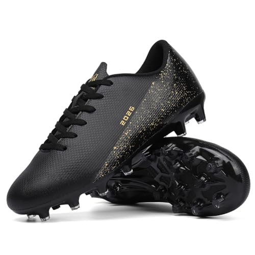 KUUK Herren Damen Fußballschuhe Jugendliche Fussballschuhe Kunstrasen Hallenschuhe Fussball Turf Indoor Outdoor AG FG TF Wettkampf Trainingsschuhe Unisex (DE 2286 HEI AG 41)
