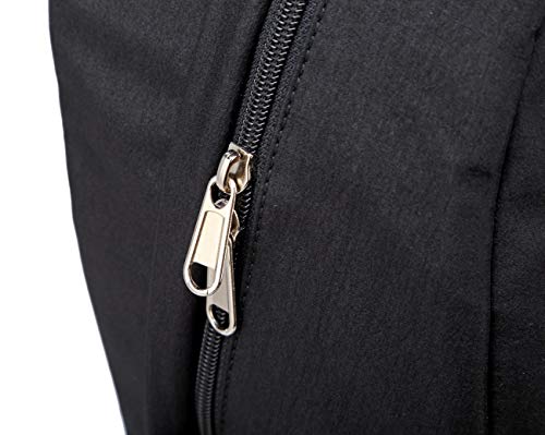 Acmebon Mädchen Klassische Schule Rucksack Solid Farbe Buch Tasche für Teenager Casual Daypack Schwarz