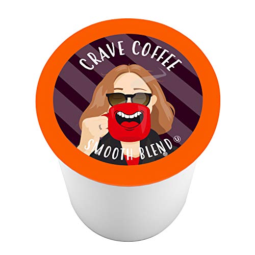 Image of Crave Beverages Smooth Blend - Colombian, Medium Roast Coffee Pods for Keurig K Cup Brewers, 100 Count