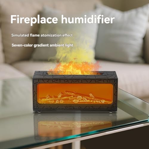 Mini diffuseur huiles essentielles humidificateur cheminée télécommande feu camp