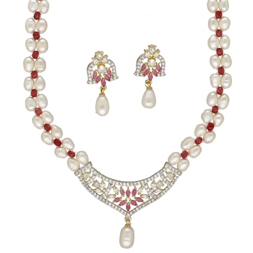 Sri Jagdamba Pearls Belinha Pearl Necklace Set For Women & Girls ...