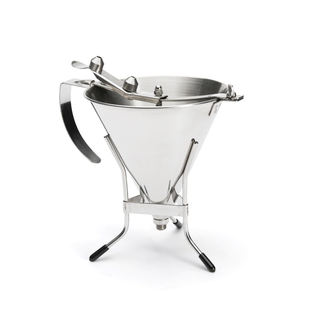 De Buyer Imbuto automatico a pistone con supporto 1,5 L in acciaio INOX