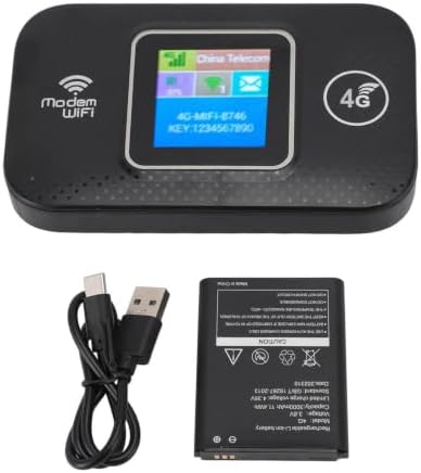 Ejoyous 4G LTE Mobile WiFi Hotspot Portable WiFi Hotspot Wireless Travel Router 300Mbps USB Powered LCD Display with Micro SIM Slot 3000mAh Battery for Europe Travel - 5
