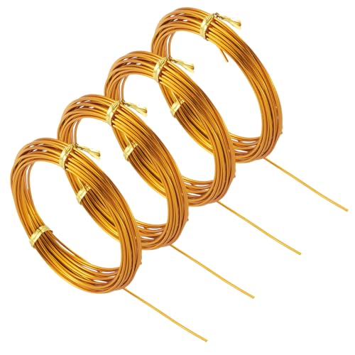 Alambre de aluminio dorado flexible calibre 15 para bisutería y manualidades