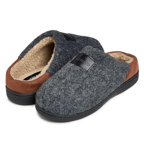 Image of Lucky Brand Boys Micro Suede Sherpa Clog Slippers Warm Plush Lined Indoor Outdoor Slip On House Shoes Cozy Kids Winter Clogs