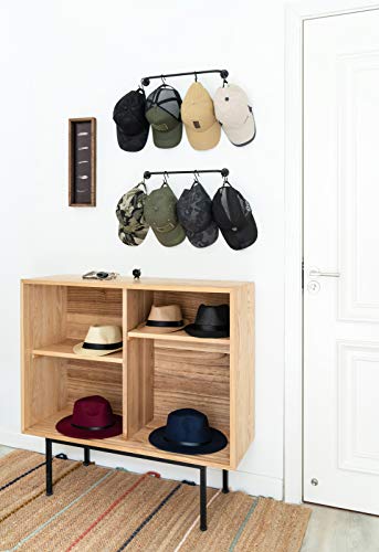 Mkono-Set-of-3-Hat-Rack-for-Wall-Baseball-Cap-Organizer-Holder-with-30-Hooks-Modern-Metal-Hat-Storage-Display-Rack-Wall-Mount-Cowboy-Hat-Hooks-Rack-for-Closet-Bedroom-Organize