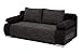 Produktbild Collection AB Schlafsofa Ulm Federkern 200 x 91 cm, Mikrofaser-Struktur, schwarz