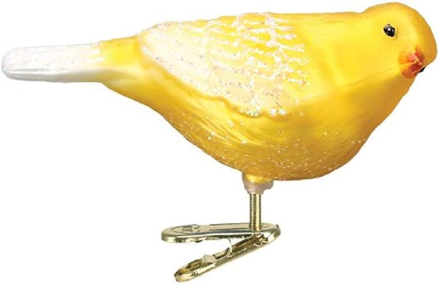 Old World Christmas Two Turtle Doves Glass Blown Ornament for Christmas Tree, Handcrafted Holiday Decoration, Wildlife Animal Collection