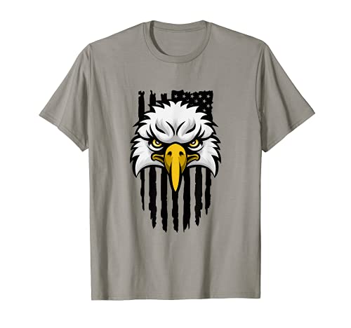 Bandera Americana de Águila Calva Retro Camiseta