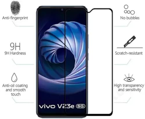 Image of DD SON Premium HD+ Tempered Glass Screen Protector Guard Compatible For Vivo V23e / V20 SE / V21 / V21 5G / V21e / V20 / V25 / V25e | Edge to Edge Coverage With Easy installation kit for Smartphone