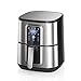 OZEANOS Friggitrice ad Aria Calda, 5,5L Friggitrice Senza Olio, Air Fryer con 8 Programmi, LED Touch Screen, Tempo Temperatura Regolabili (5,5L)