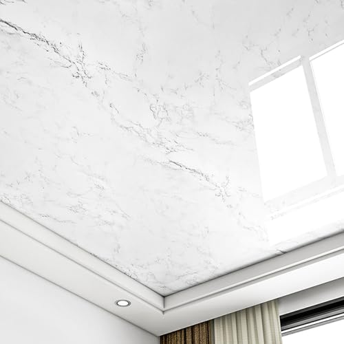 Unikicool Panneaux De Plafond Autocollants pour Salle De Bain,Dalles de Plafond décoratives en PVC,Papier Peint Autocollant en PVC,épaisseur 0.21 mm pour...