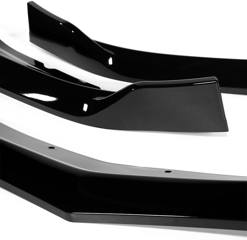 3pcs GT-Style Front Bumper Lip Spoiler Body Kit Compatible with 2013-2014 Cadillac ATS (Painted Black)