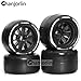 Chanjorlin 1/10 RC F1 Front and Rear Tires and Wheels 14mm Hex RC Drift Racing Hot Melt Tyres for 1/10 RC Formula One F1 Car Tamiya F104 PROII 58652 TRF104 42389 PANCAR KIT Teampowers TP 4PCS