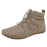 [ムリョ] トレッキングシューズ 登山靴 メンズ レディース ハイキングシューズ アウトドア 山登り キャンプ ハイキング 初心者 山歩き ミドルカット 軽量 27.0cm 歩きやすい ゴム付き スノーブーツ スノーシューズ 裏起毛 防水 防寒 雪 冬靴 軽量 ウィンターブーツ ハイカット キャメル