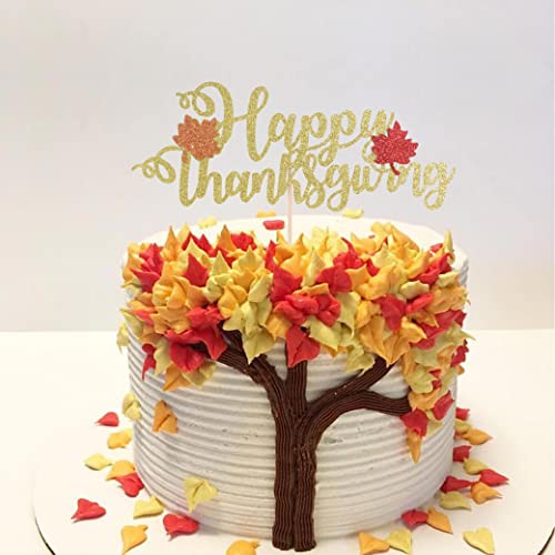 Happy Thanksgiving Cake Topper - Thankful Cake Topper Decor, Thanksgiving Party Cake Decorations, Thanksgiving Cake Toppers Supplies #TOP3