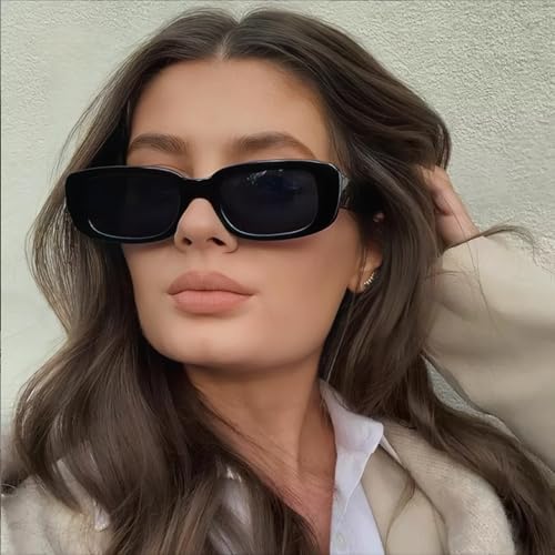 QYVEWY 50/100 Pack Black Rectangle Sunglasses Bulk for Women Men Retro 90s Y2K Small Party Glasses 100％ UV Protection (100White) by QYVEWY - Used condition - CA$50.60