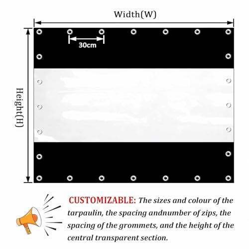 Bâche d'extérieur imperméable 2,5x2m pour boucher le vent sur terrasse - 8