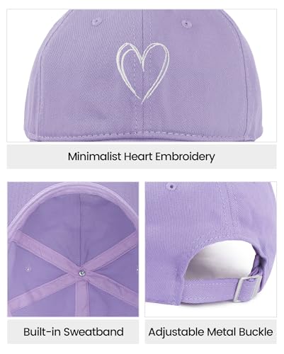 Image of American Trends Womens Baseball Caps Cute Heart Dad Hat, Adjustable Cotton Unisex Cap for Workout, Golf & Everyday Wear