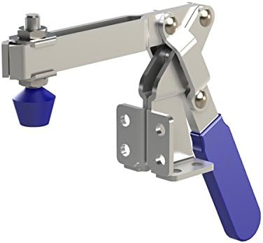 11170CR Vertical Handle Toggle Clamp, Flanged Based, Angle Mount, U-Bar, 375 lb Holding Capacity