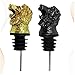 ABOOFAN 2pcs Lion Head Wine Bottle Stopper Chirpy Top Wine Pourer Unique Design for Alcohol Decanters