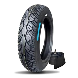 3.00-12│80/100-12 Vorder- oder Reifen mit Schlauchsatz für Dirt-Pitbikes, 55J 8 P.R. | Maximale Tragkraft: 221 kg, Universeller Ersatzreifen 80/100-12