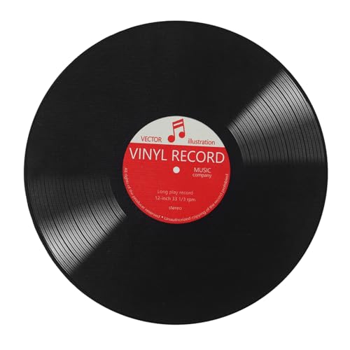 Tapete redondo vinilo 58 cm diseño música antideslizante miniatura 1
