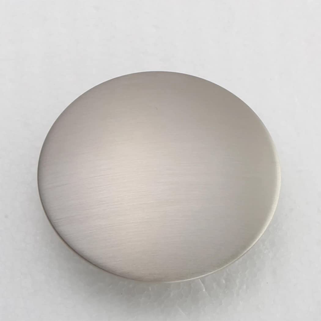 WRIST Vidange D'évier Pop Up, Vidange D'évier De Salle De Bain en Laiton avec Panier À Crépine Attrape-Cheveux Anti-Obstruction Vidange Pop Up avec Ou sans Trop-Plein, Nickel Brossé,B
