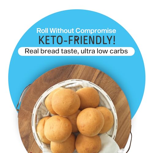 SRSLY Low Carb 50/50 Bread Rolls - 2g Carbs & 130 Kcals Per Roll - Freshly Baked Soft & Fluffy – Sugarwise Certified Reduced Sugar - High Protein - 4 Packs of 4 Large Rolls