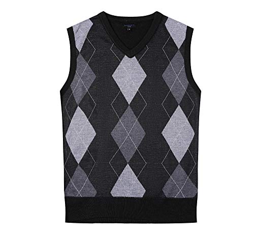 Gioberti Mens Super Soft Diamond Knitted Sleeveless Vest2