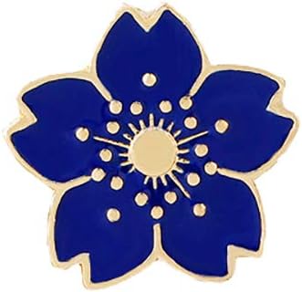 Sherineo Brooches for Women Cherry Blossom Sakura Lapel Pins Cute Cartoon Brooch Badge Pins for Women Children Clothes Dress Scarf Decoration For Wedding and Party diameter 1.6cm