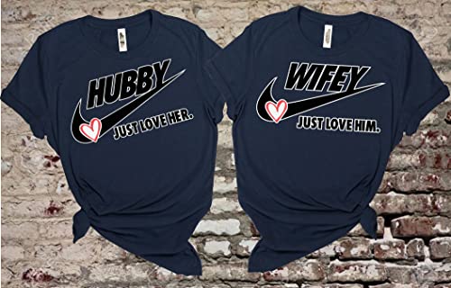 Hubby Wifey Love Couples Matching Valentine's Love Git Vacation Shirt Tee4