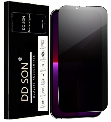 Image of DD SON Military Grade 360 Degree Privacy Tempered Glass for iPhone 13 Pro Max and iPhone 14 Plus (6.7 Inch) Anti-Spy Screen Protector with Accessories Kit, Shatterproof & Scratch Resistant Screen Guard