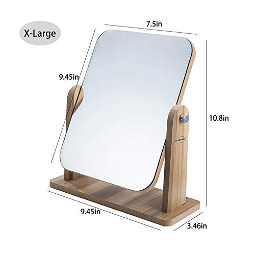 Espejo de Mesa de Madera Urnuos 360° Giratorio X-Grande miniatura 6