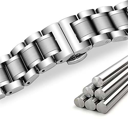 Bracelet de montre acier inoxydable EKSED noir maillons finition luxe - 7
