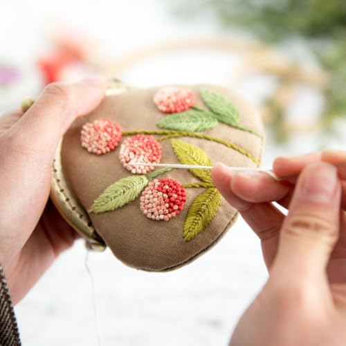 1 Set Coin Purse Embroidery Pouch Making Kit Lock Embroidery Tool DIY Coin Bag
