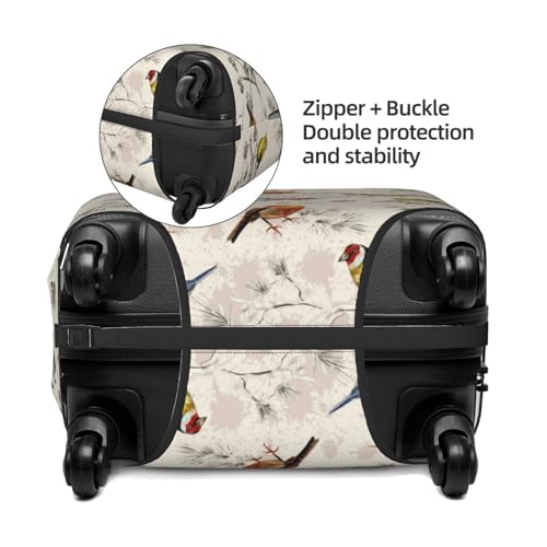 VOSERY Travel Luggage Cover - Little Birds Washable Suitcase Covers Protector Fits 18-32 Inch Luggage2