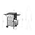 AEMSOFK Grill Boss Outdoor BBQ Propane Gas Grill with Side Burner, Lid, Wheels, Foldable Side Table, Shelves, Bottle Opener, and 3 Burners, for Outdoor Barbecue Cooking,SS Plancha