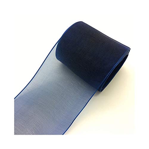 QHKS Ruban 5yards / Lot 2" 50 mm Bleu Marine Organza Ruban de Mariage d'arc décoration en Dentelle Artisanat (Color : Navy Blue) Cover