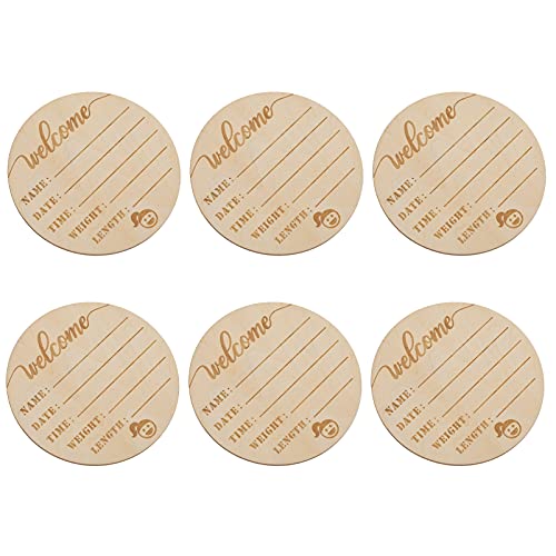 SUPVOX 6 Piezas De Placa De Nacimiento Y Del Bebé Bienvenido Nuevo Bebé Señal De Anuncio De Bebé Letrero De Nombre Guardería De Del Bebé Accesorios Señales De