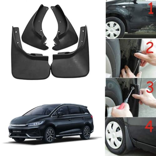 Image of Oshotto (O.E.M Fitting Cup Type) Mud Flap /Splash Guard Compatible with BYD Emax 7 2025 Onwards (Set of 4)