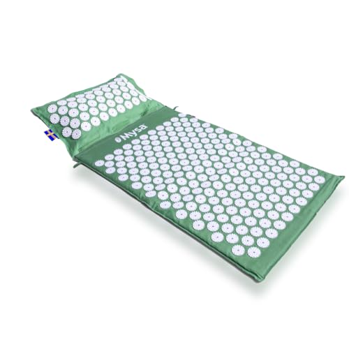 Alfombra con COJÍN DE ACUPRESION CALENTABLE Thermo MYSA: EN Fibra Eco 100% Natural (NO Goma-Espuma: EL MEHOR para: Dolor DE...