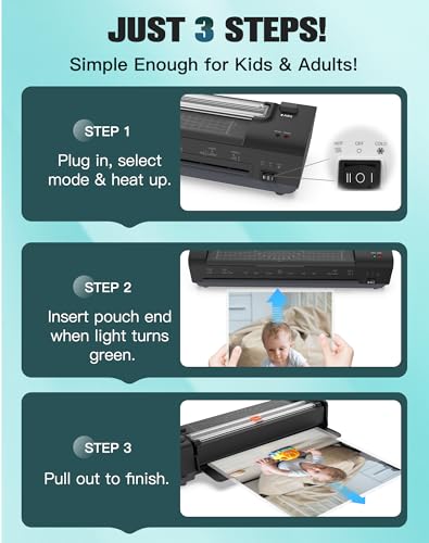 11 x 17 Laminator Machine with Auto Paper Feed, Never Jam A3 Plastifieuse Thermique, 10-in-1 Lamination with 20 Laminating Sheets, Cutter, Trimmer, Corner Rounder for Office School image 3