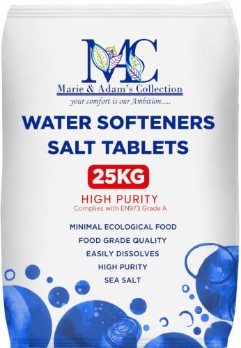 25 Kg Salt Tablets | Water Softener | Food Grade | Compatible to All Water Softner Machines 100% Genuine British water softener salt tablets 25kg Salt Tablet 1 pack