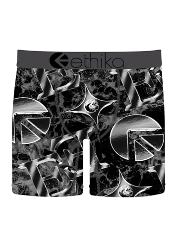 Ethika Mens MID Boxer Brief | Black Water - Main Image