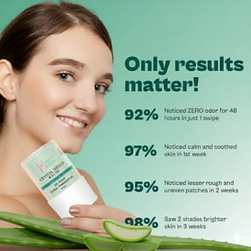 Image of Herbs 'n' Hopes Alum Underarm Roll On with Aloe Vera Deodorant for Men and Women | Fragrance Free and Non Sticky Natural Alum Stick | Cooling & Soothing Formula | 24-Hrs Odor Protection | 80 gm