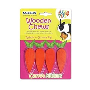 Ancol Just 4 Pets Carrot Nibbles Chew Toy ideal for Rabbits & Guinea Pigs
