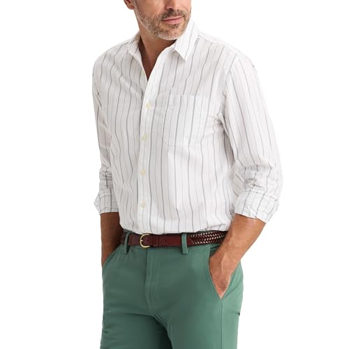 DOCKERS® Men's Ultimate Shirt Long Sleeve Regular Fit, Lucent White Stripe, XX-Large - image 2