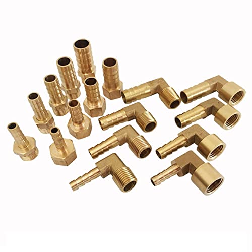 Codo de latón BSP antiderrames para conectar manguera flexible de 10mm 3